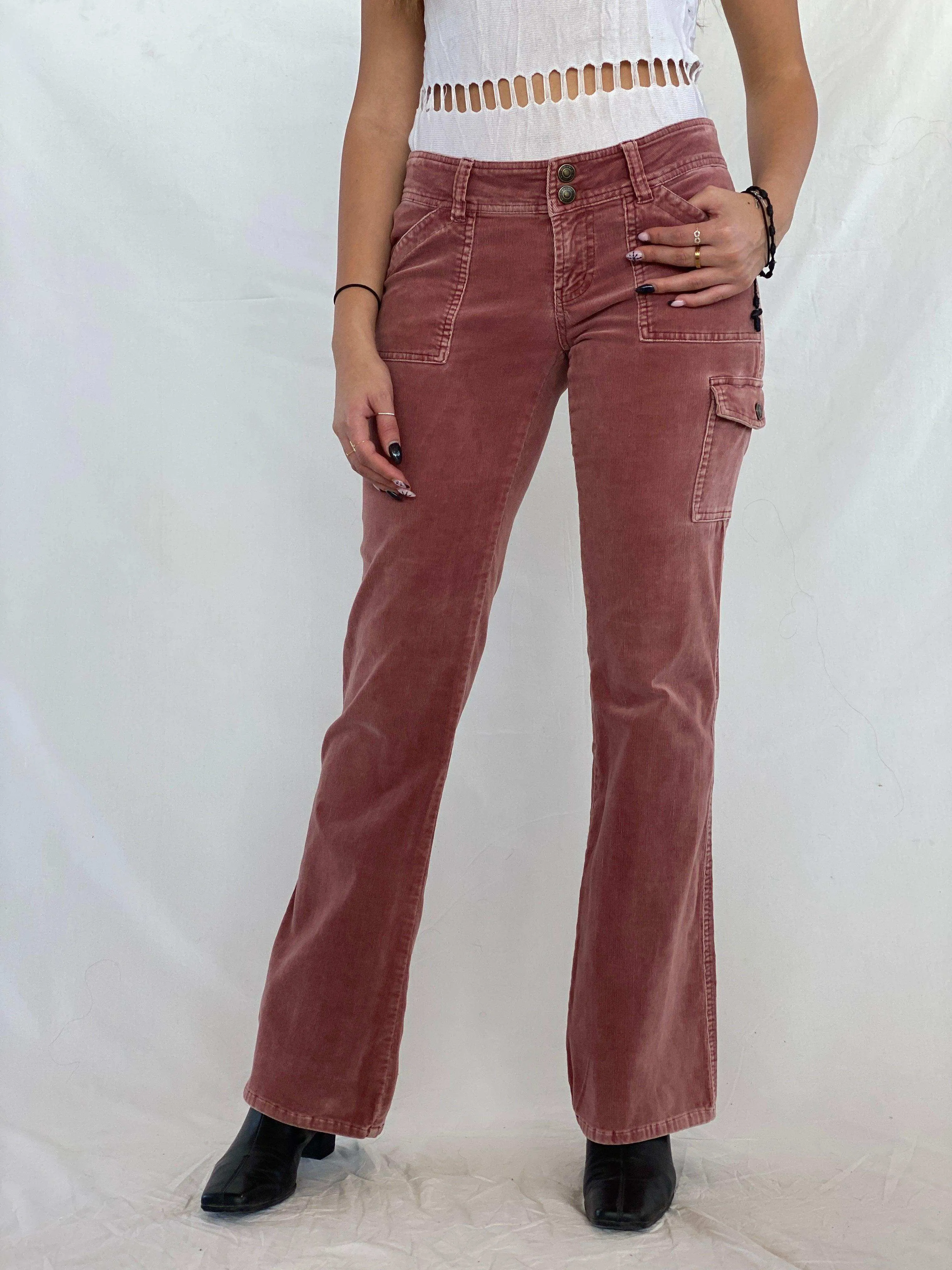 90s/00s Forever 21 Low Rise Flare Corduroy Pants