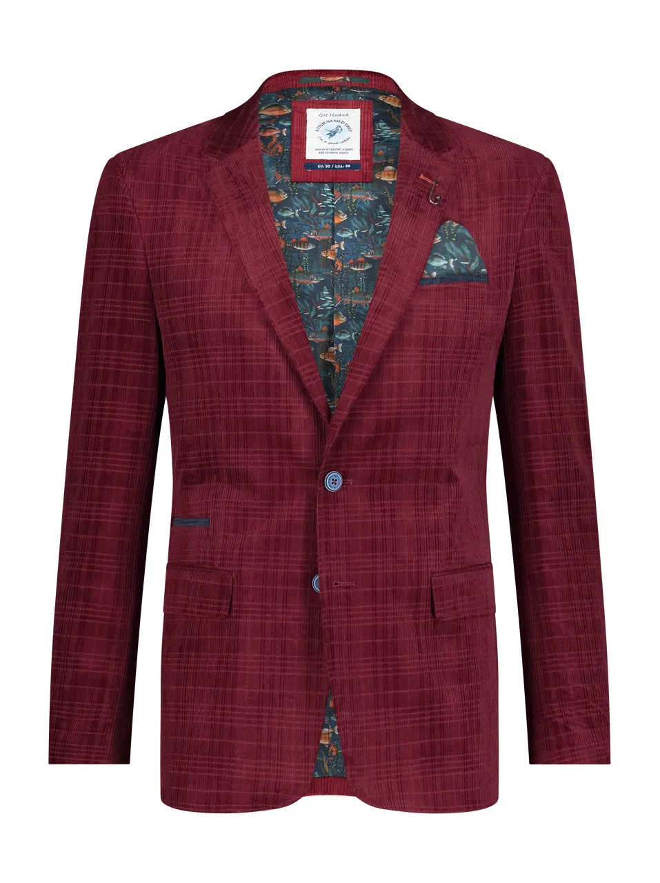 A Fish Named Fred Cordoroy Blazer | Red