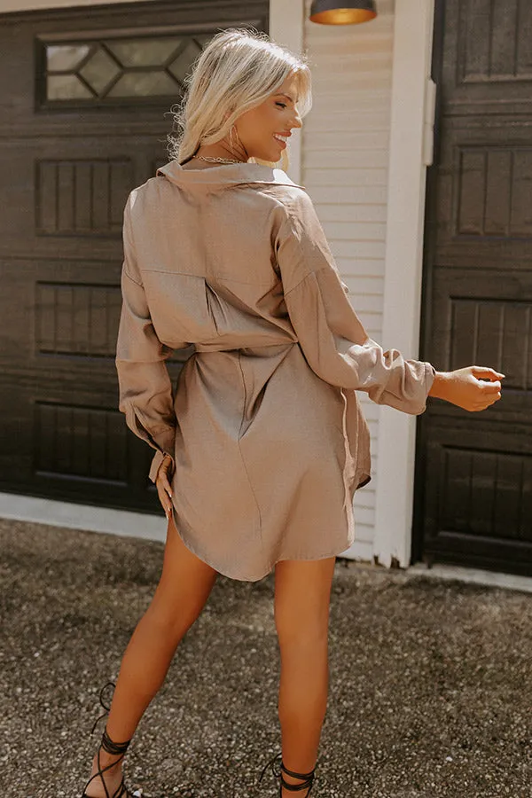 A Phone Call Away Dress In Mocha