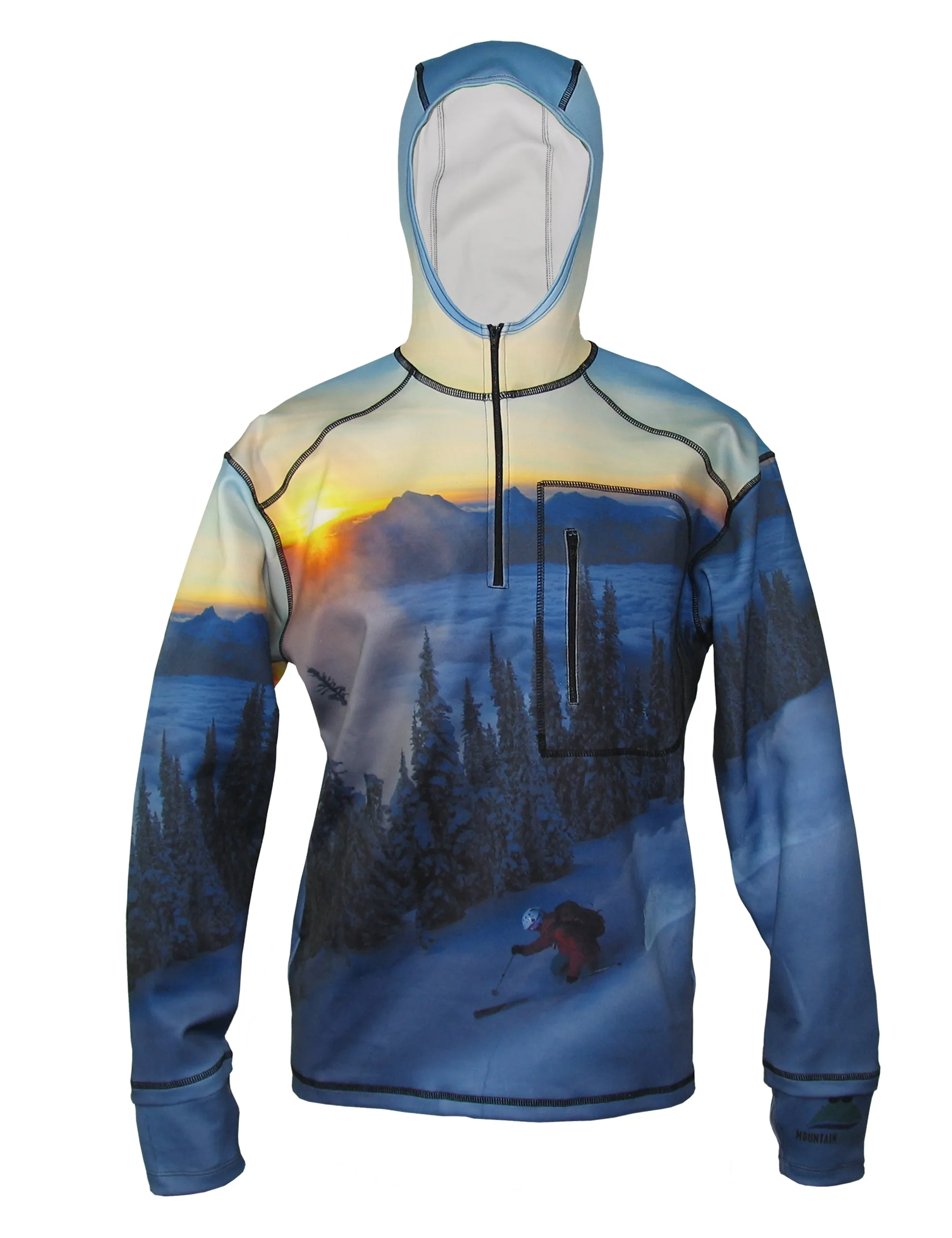 Above The Clouds Heavyweight 1/4-Zip FlexShell Mountain Hoodie