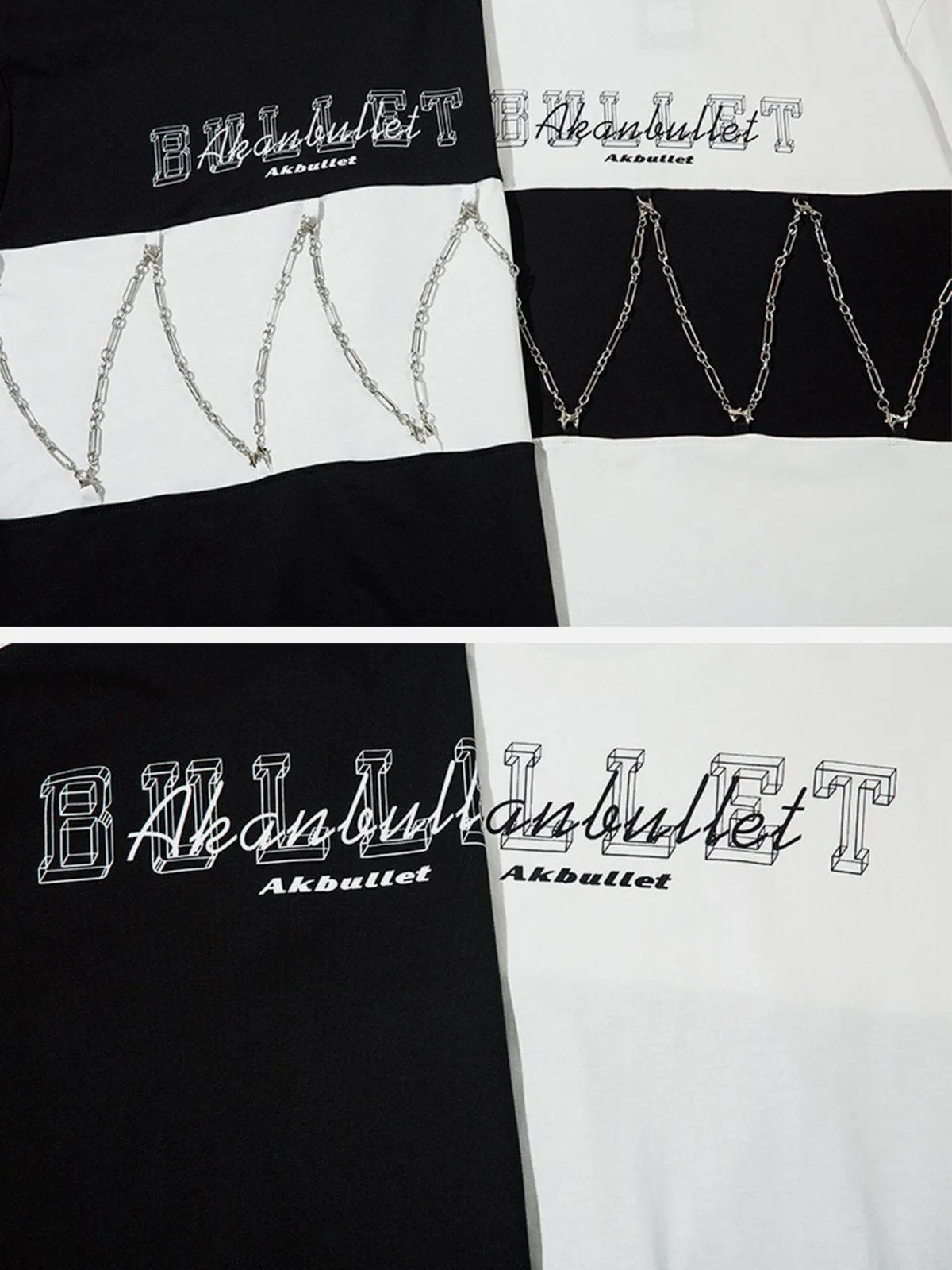 AlanBalen® - Chain Contrast Print Tee