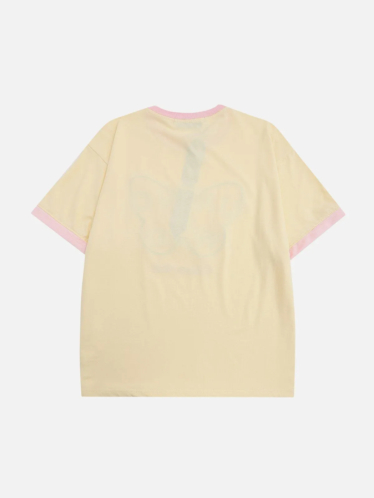 AlanBalen® - Flocking Butterfly Embroidery Tee