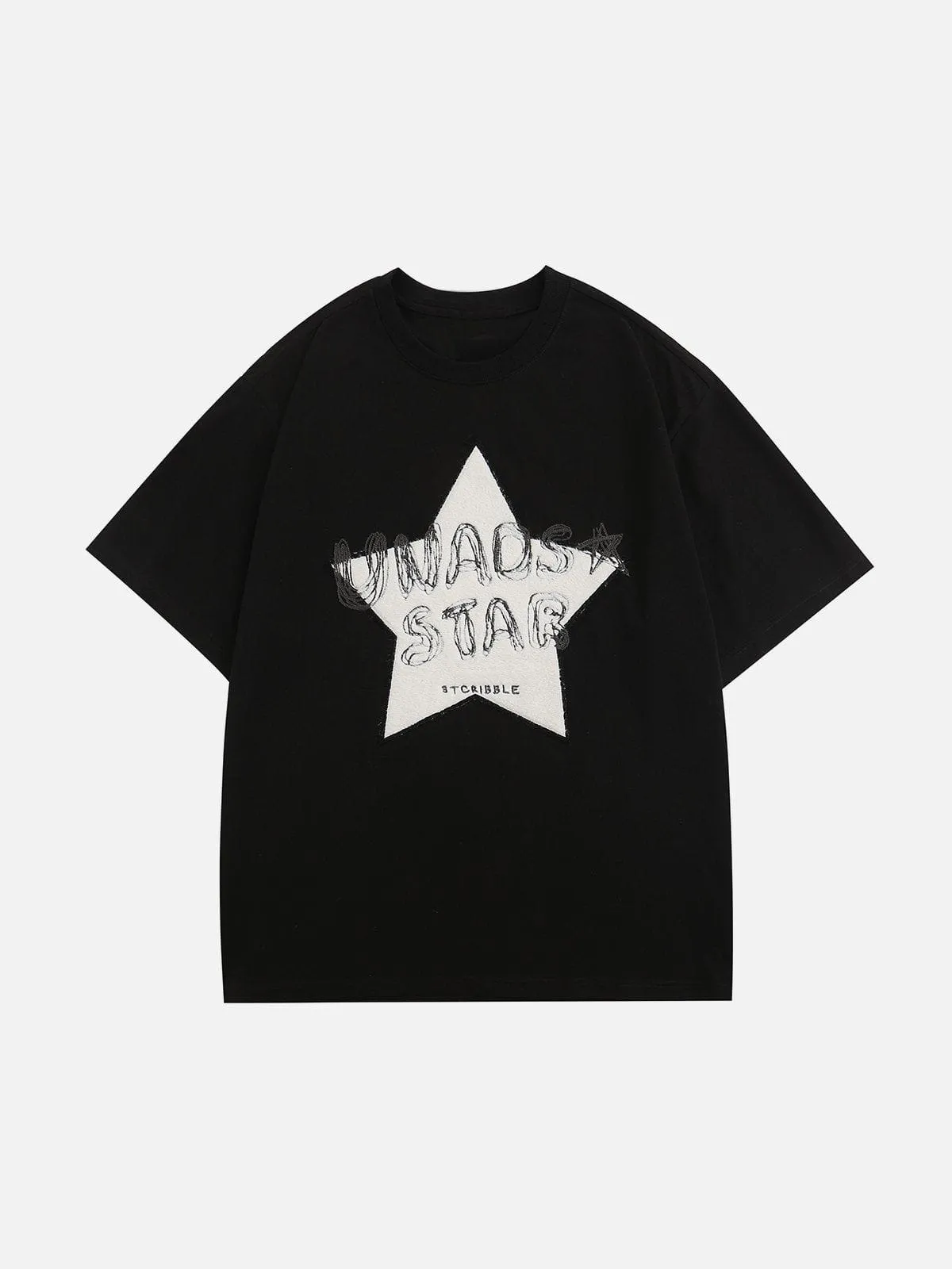 AlanBalen® - Flocking Star Embroidery Tee