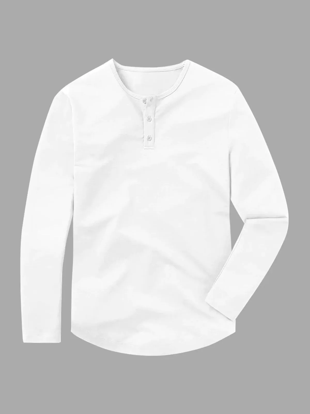 All Day Elite Henley Curve-Hem Long Sleeve