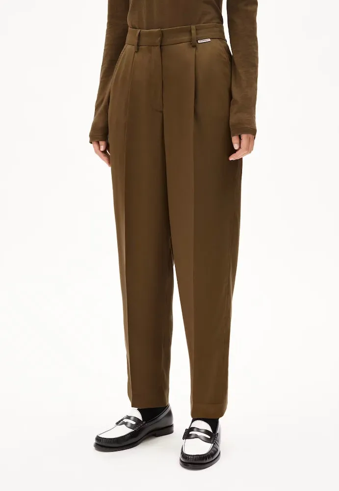 ARMEDANGELS Sandrinaa tapered trousers dried moss women