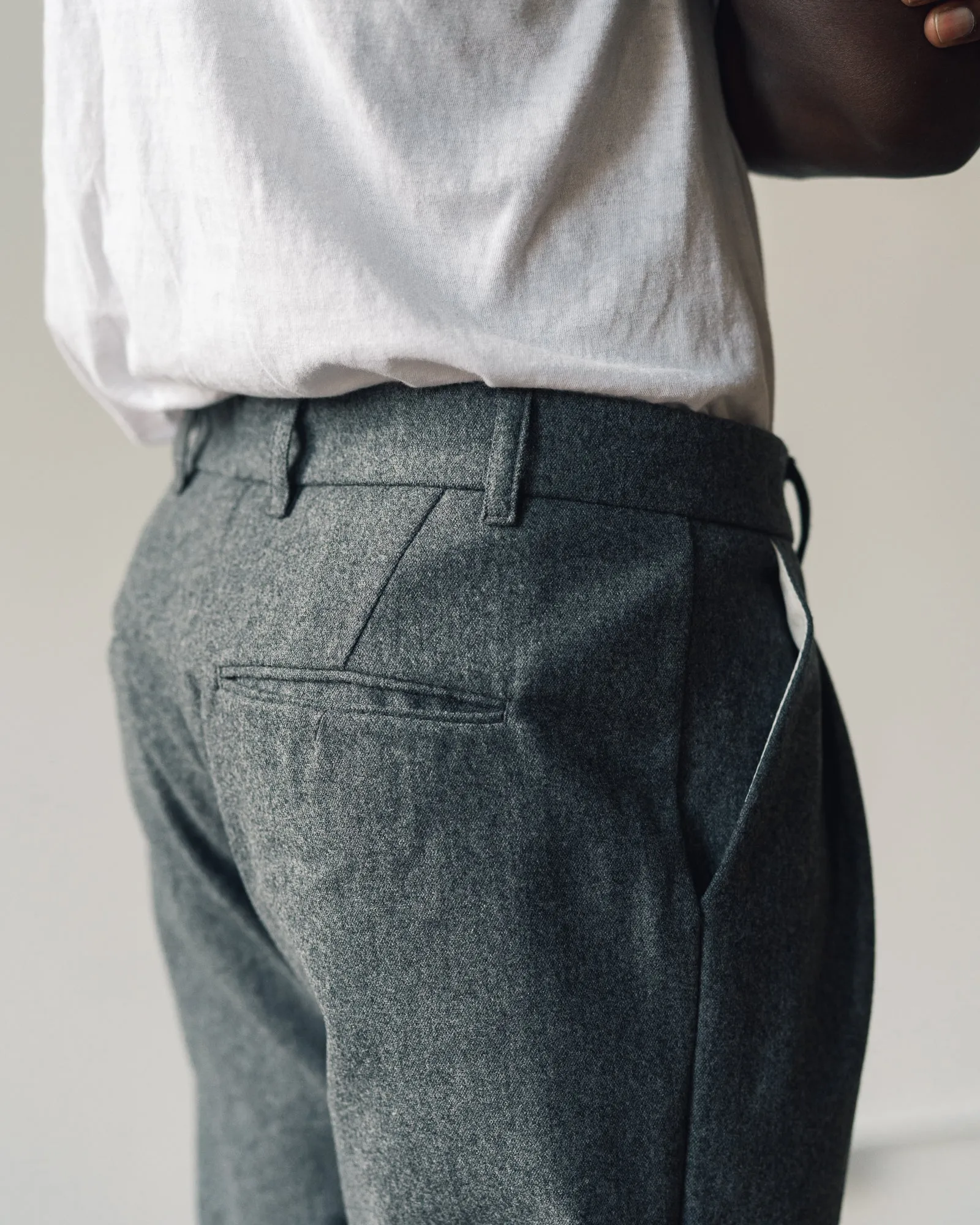 Arpenteur Service Trousers in Wool, Grey