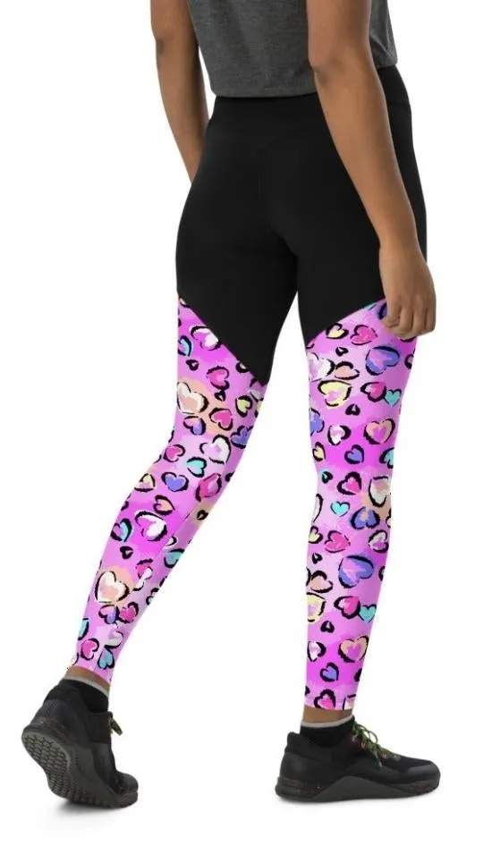 Artsy Heart Compression Leggings