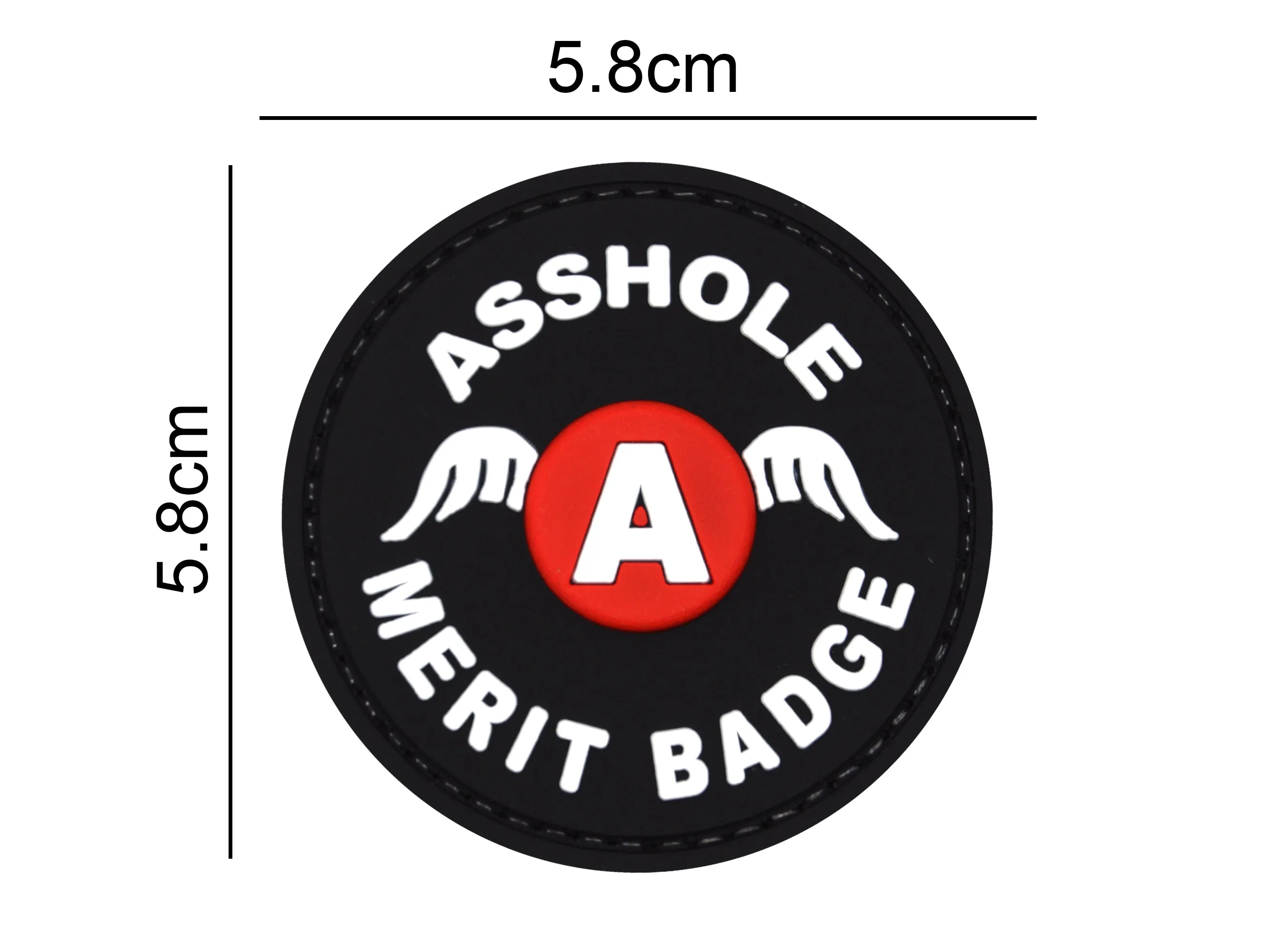 Asshole Merit Badge Patch Red