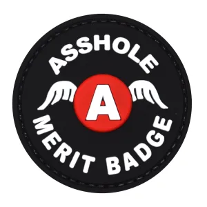 Asshole Merit Badge Patch Red