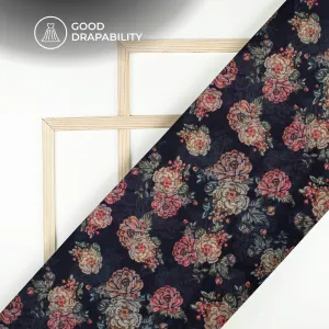 Attractive Floral Digital Print Butter Crepe Fabric