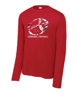 BA Football Long Sleeve REd Tee -  DriFit