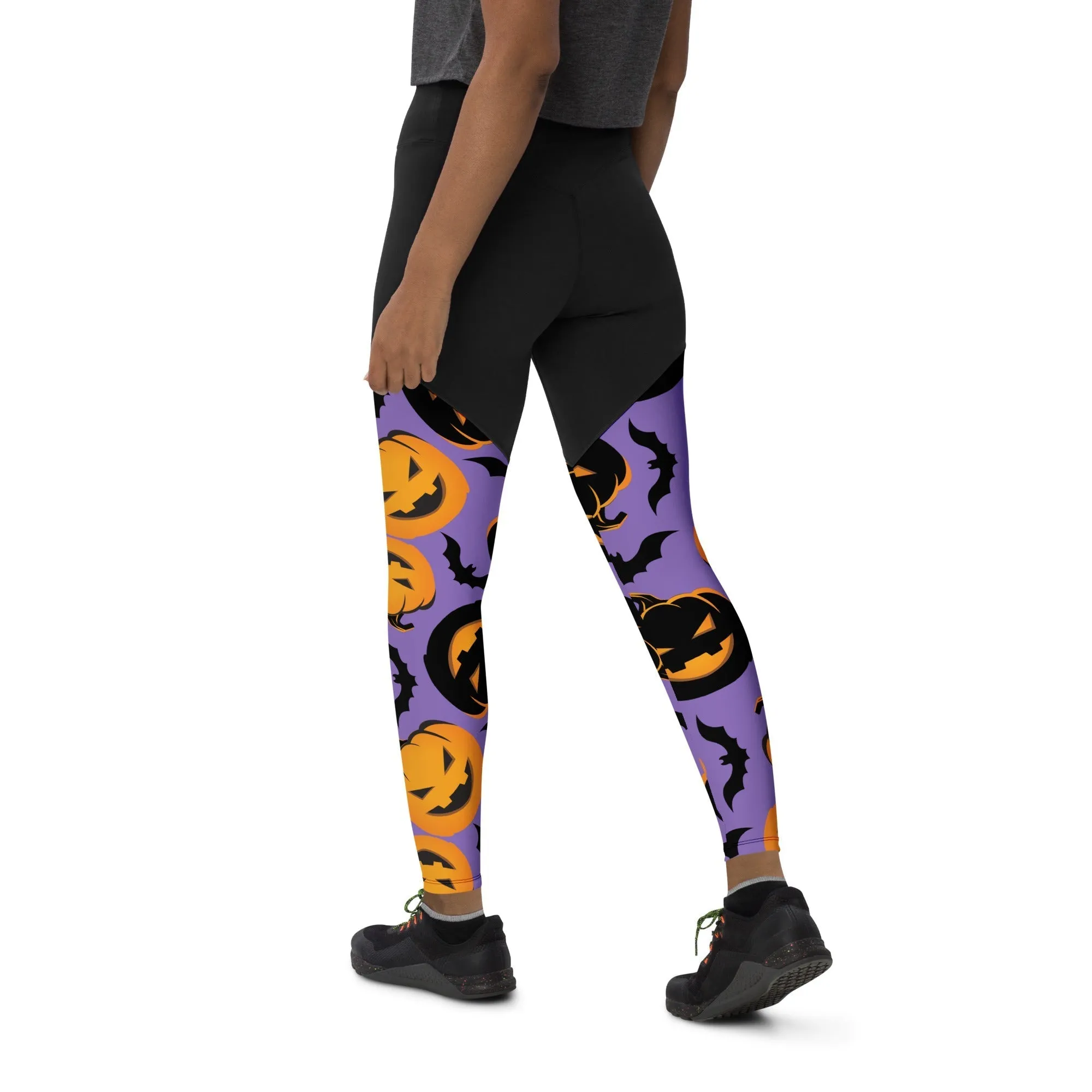 Bats and Jack O'Lanterns Compression Leggings