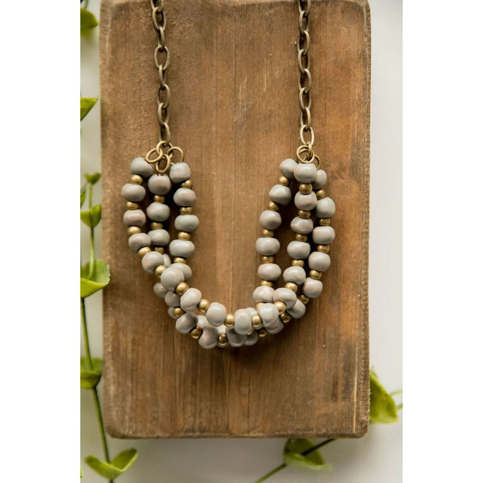 Bel Koz Triple Twist Clay Necklace