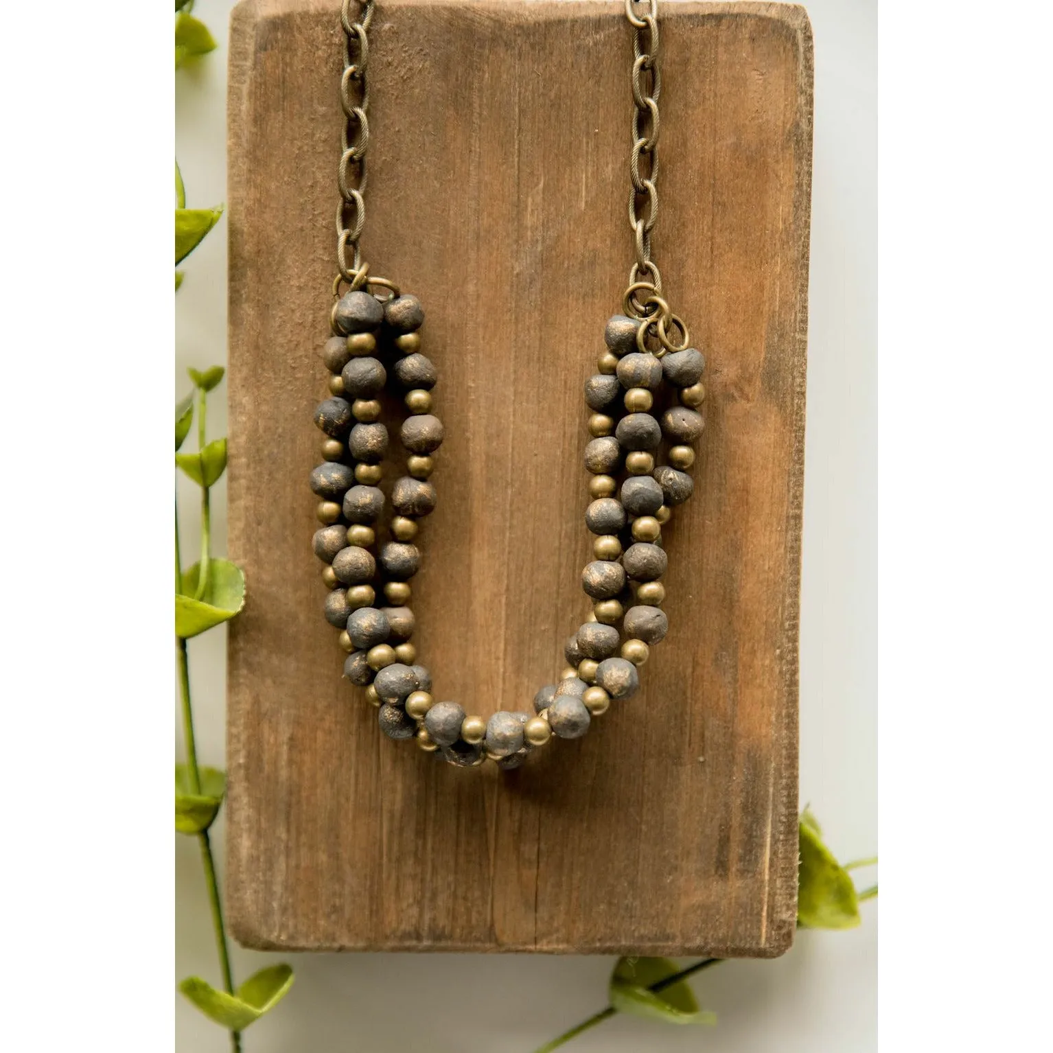 Bel Koz Triple Twist Clay Necklace