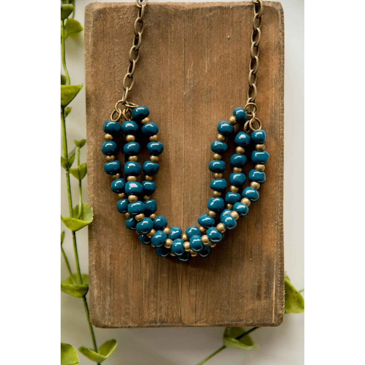 Bel Koz Triple Twist Clay Necklace