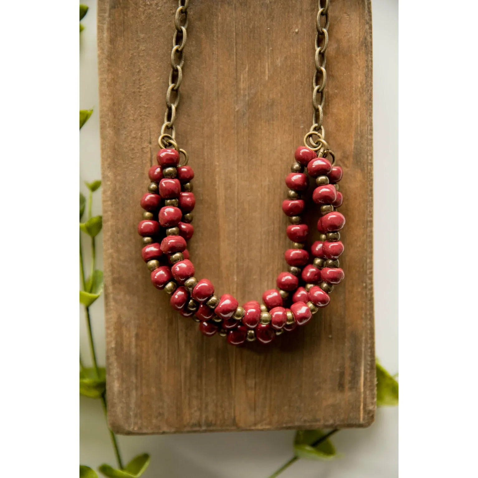 Bel Koz Triple Twist Clay Necklace