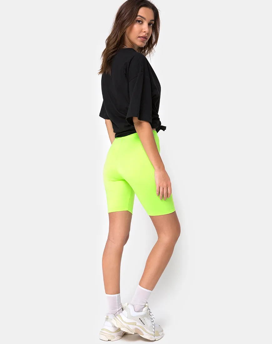 Bike Short in Fluro Green