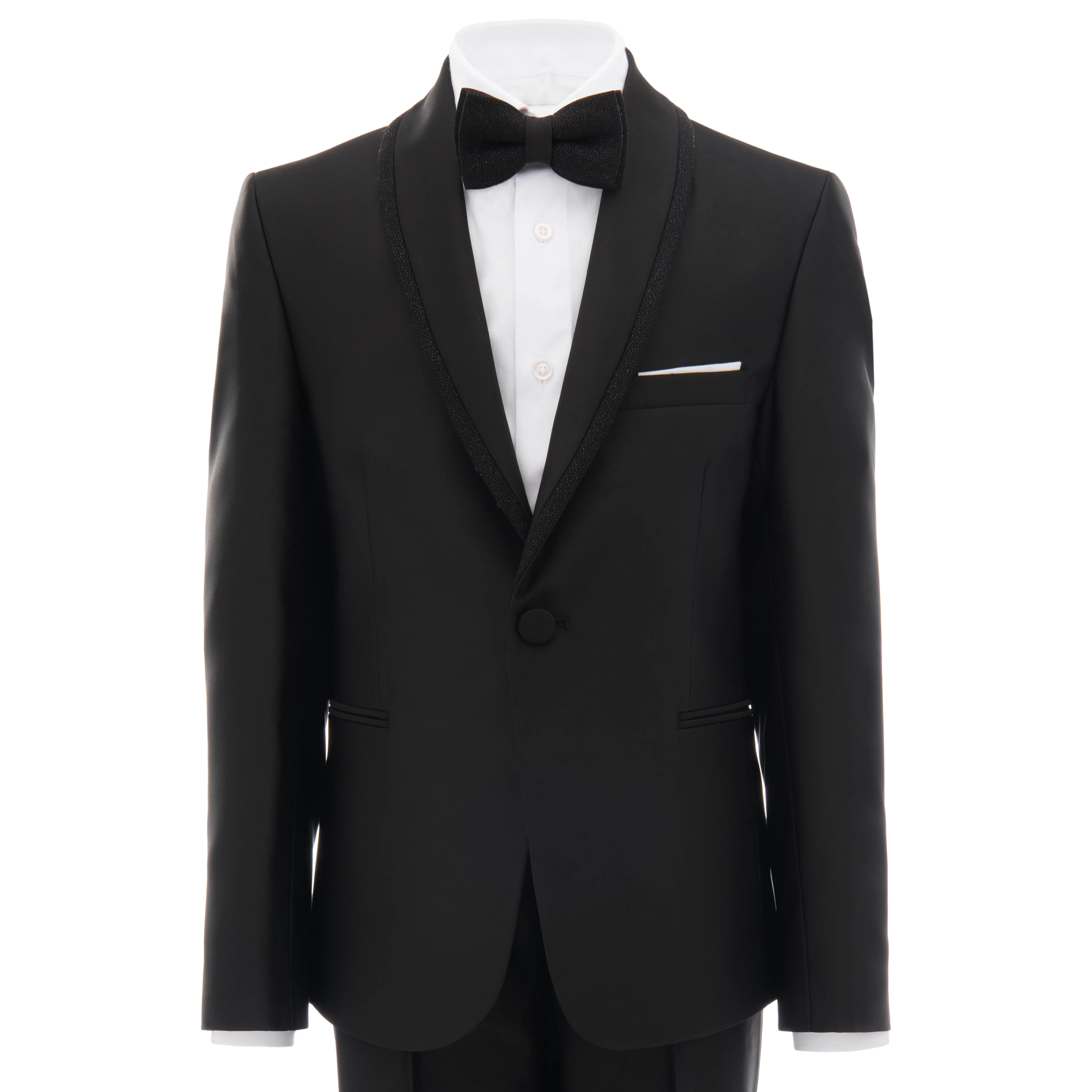 Black Glitter Trim Suit