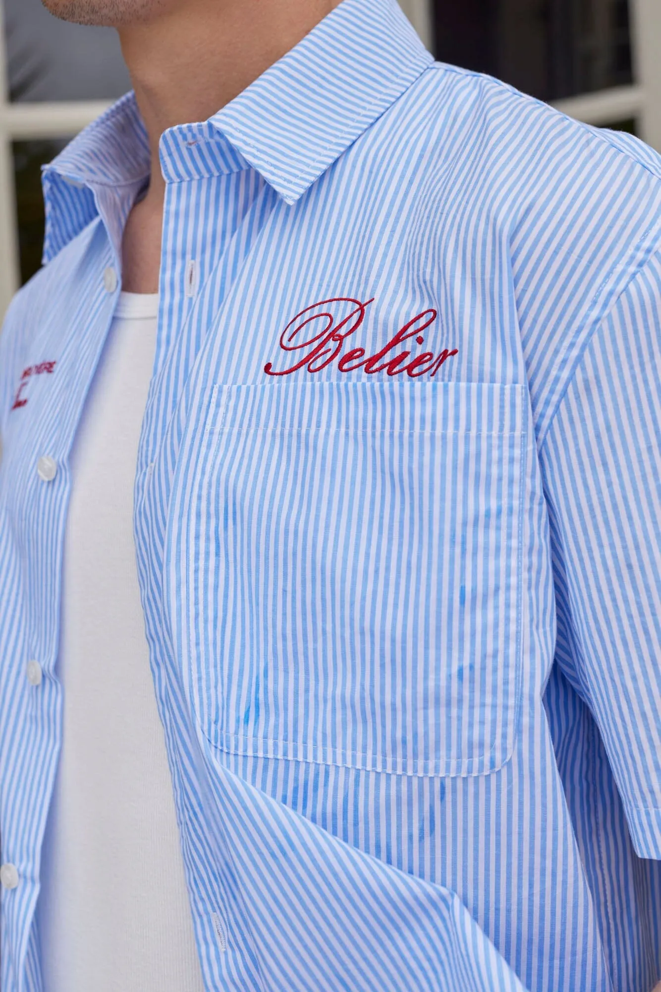 Blue/White S/S Stripe ShIrt