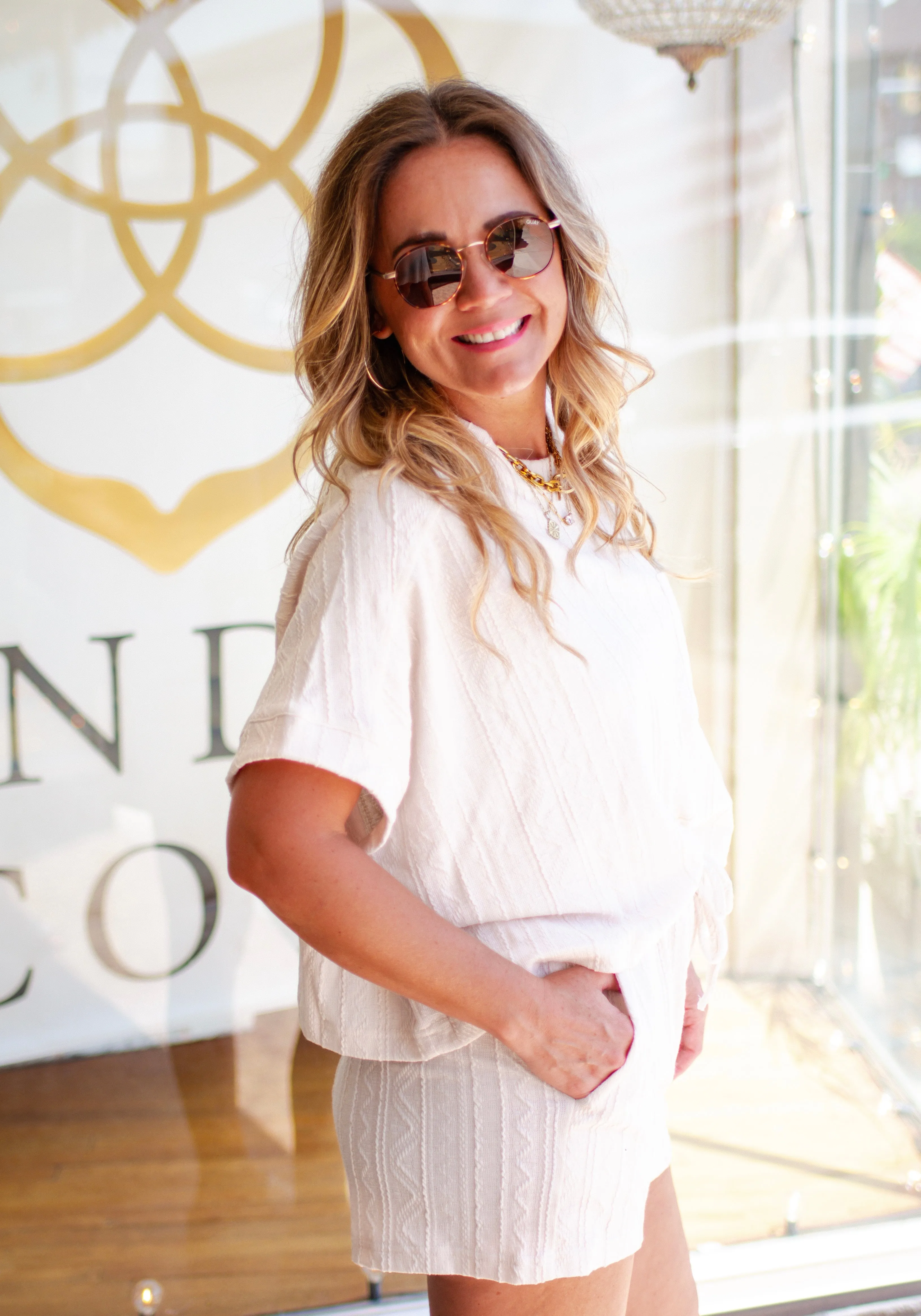 Boho Summer Shorts in Cream