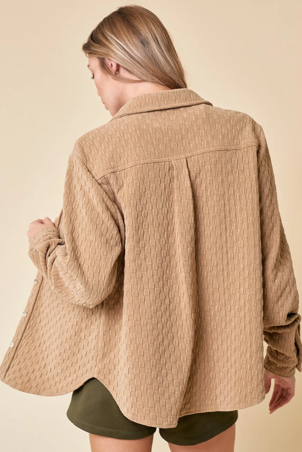 Camel Textured Shacket