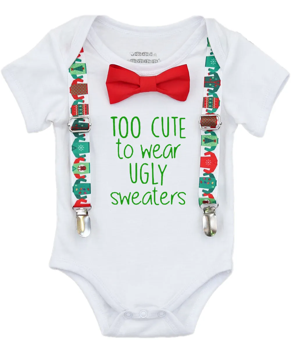 Christmas Outfit Baby Boy Too Cute For An Ugly Sweater