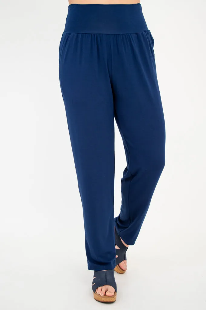 Clair Petite Pant, Indigo, Bamboo