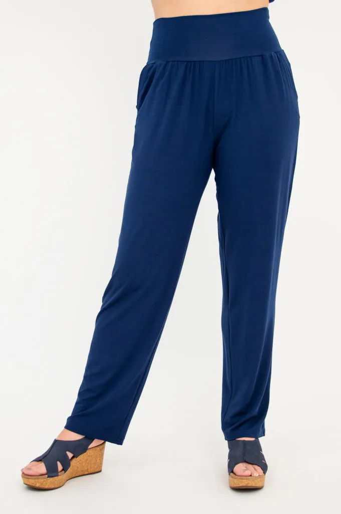 Clair Petite Pant, Indigo, Bamboo