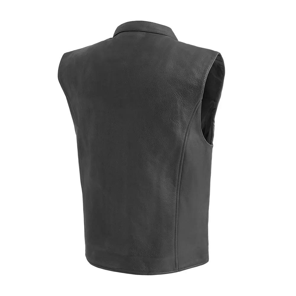 Club House Men's Leather Motorcycle Vest