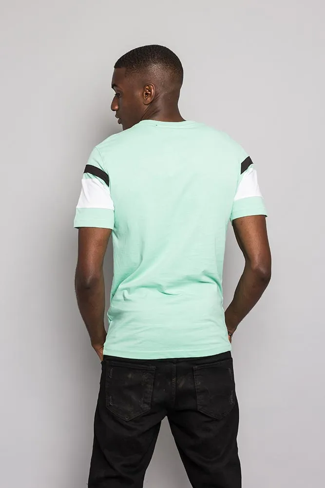 Color Blocked Embroidered Lit Money T-Shirt