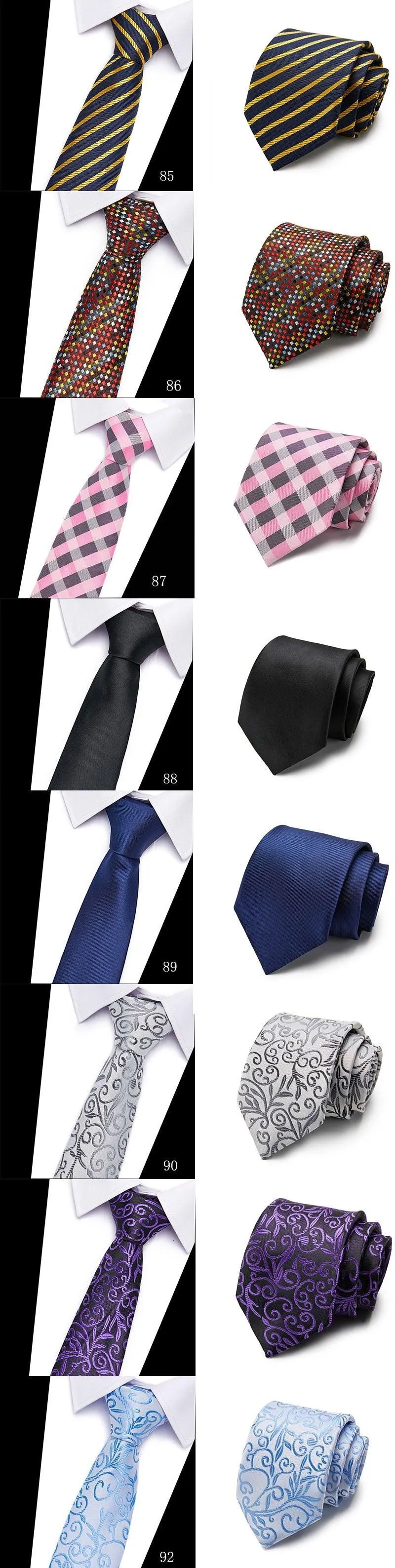 Colorful Silk Neck Ties Formal Professional Slim Ties