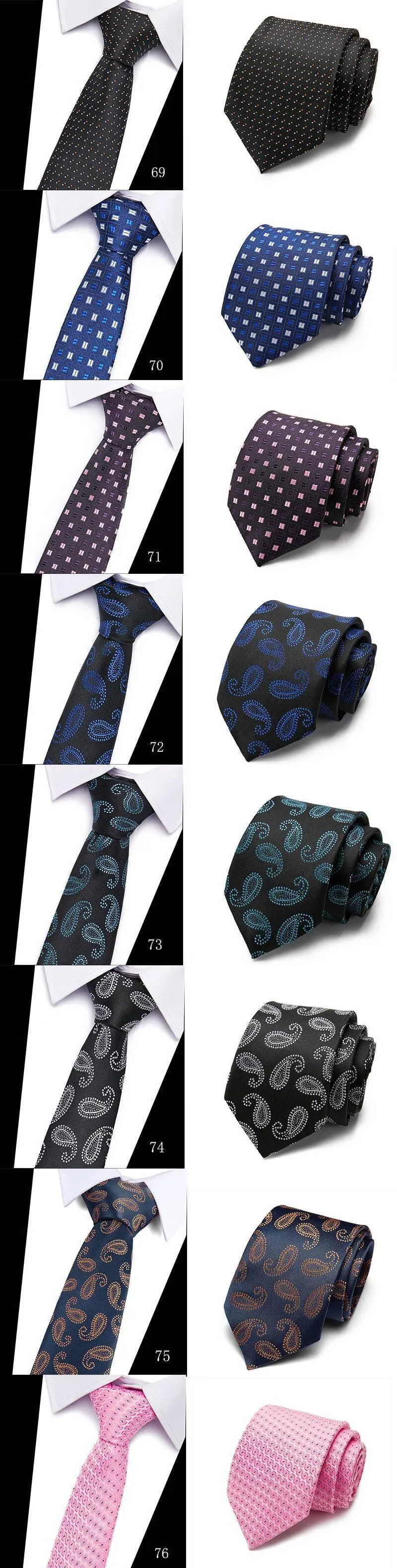 Colorful Silk Neck Ties Formal Professional Slim Ties