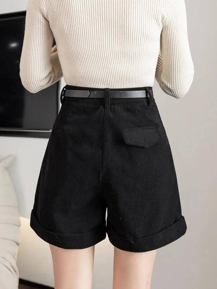 Dark Academia High Waist Shorts