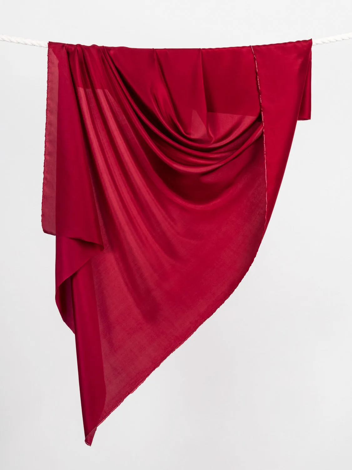 Designer Habotai Silk Deadstock - Cardinal Red