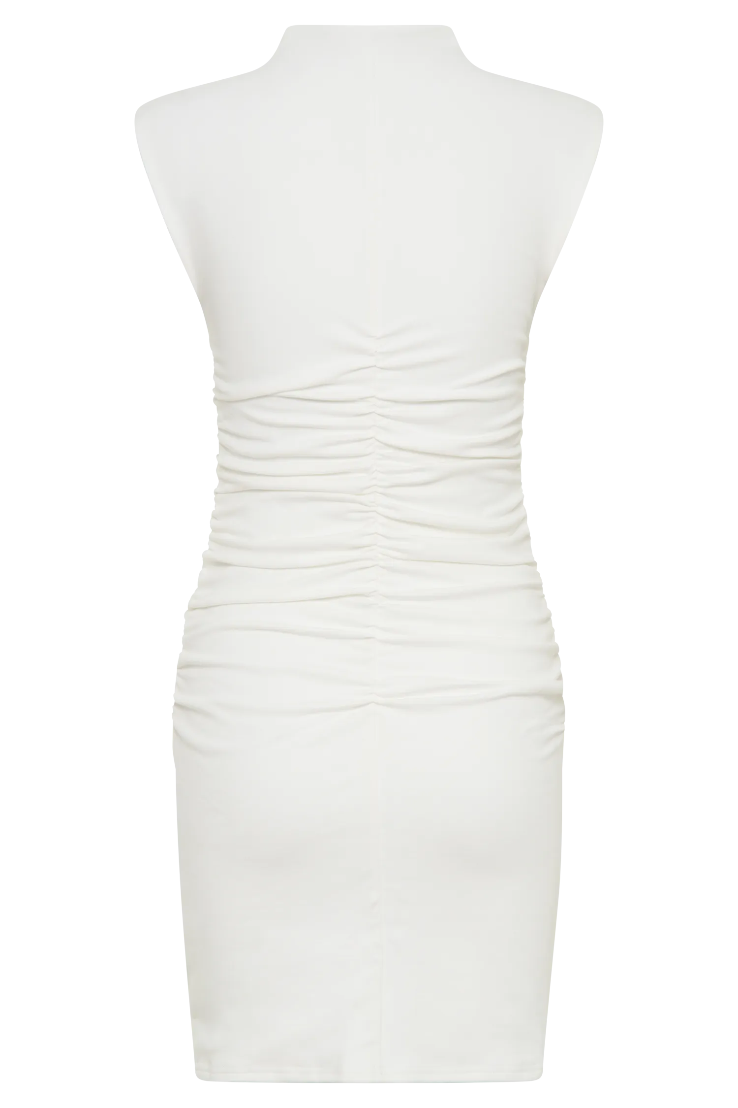 Elliot High Neck Sleeveless Mini Dress - White