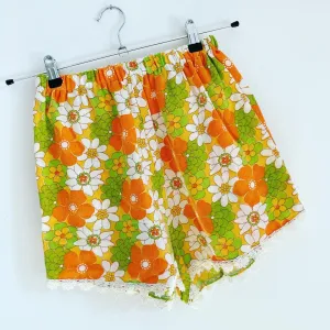 Flower Power Lace Trim Shorts