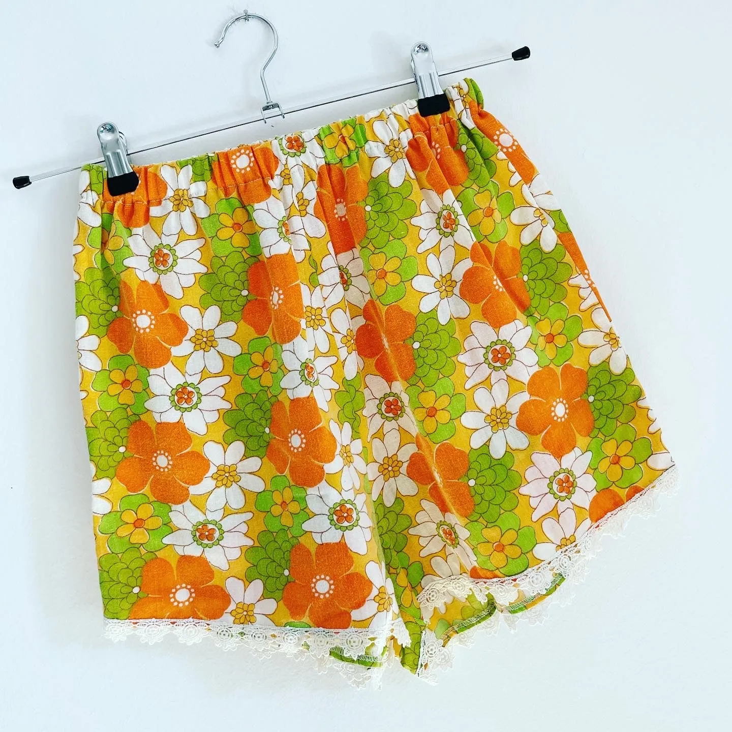 Flower Power Lace Trim Shorts