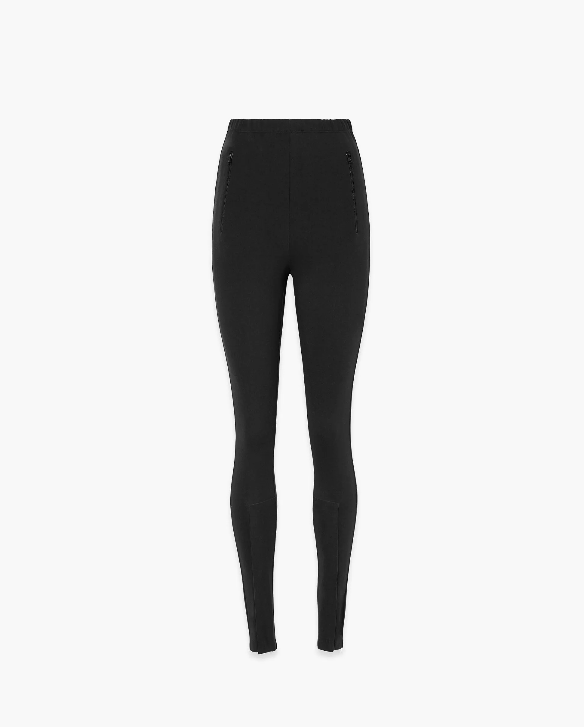 FRONT ZIP LEGGING / BLACK