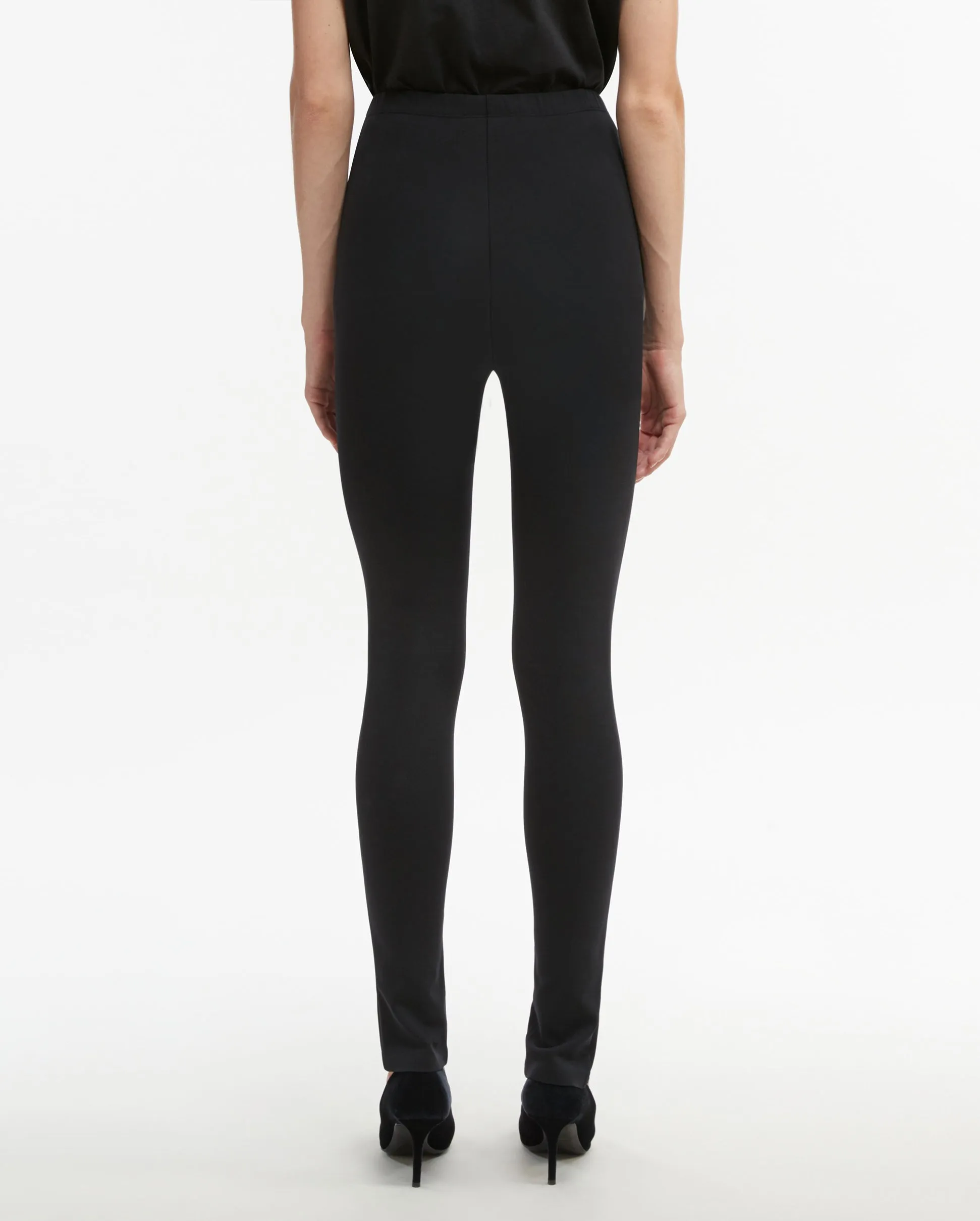 FRONT ZIP LEGGING / BLACK