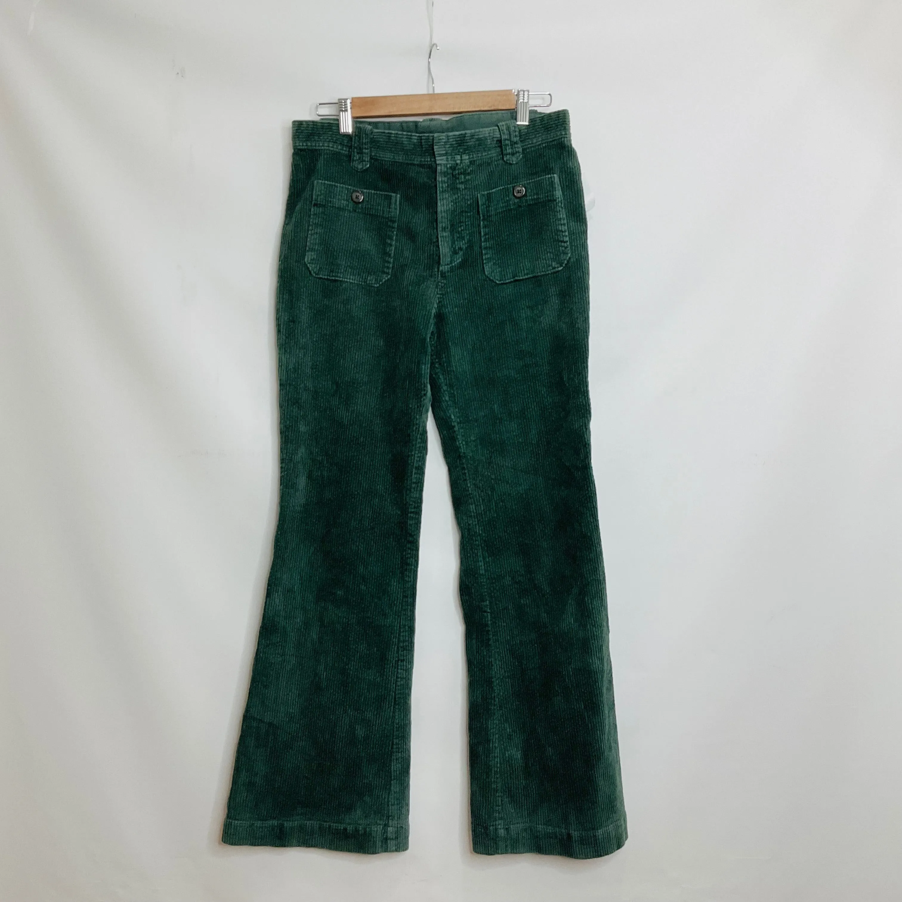 Green Pants Corduroy Free People, Size 8