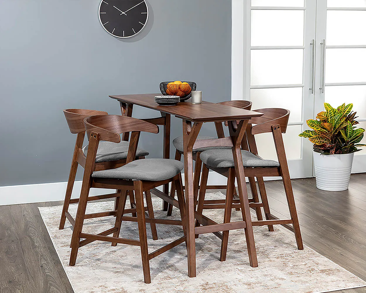 Haisley Counter Stool - Walnut