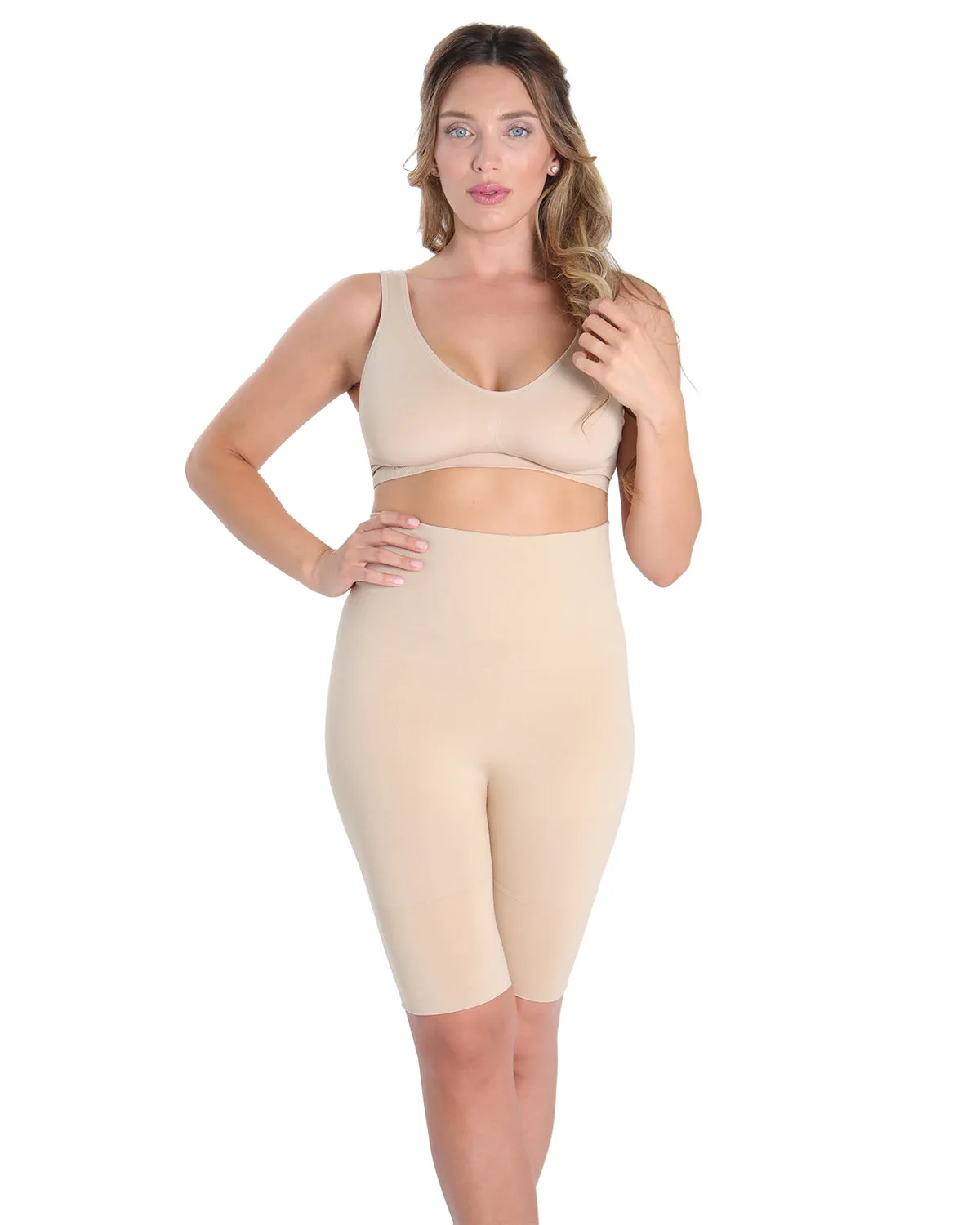 High-Waisted Seamless Firming Thigh Shaper