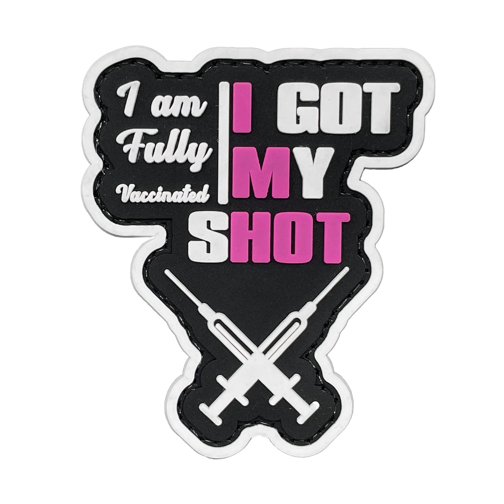 I Got My Shot Patch Pink/White