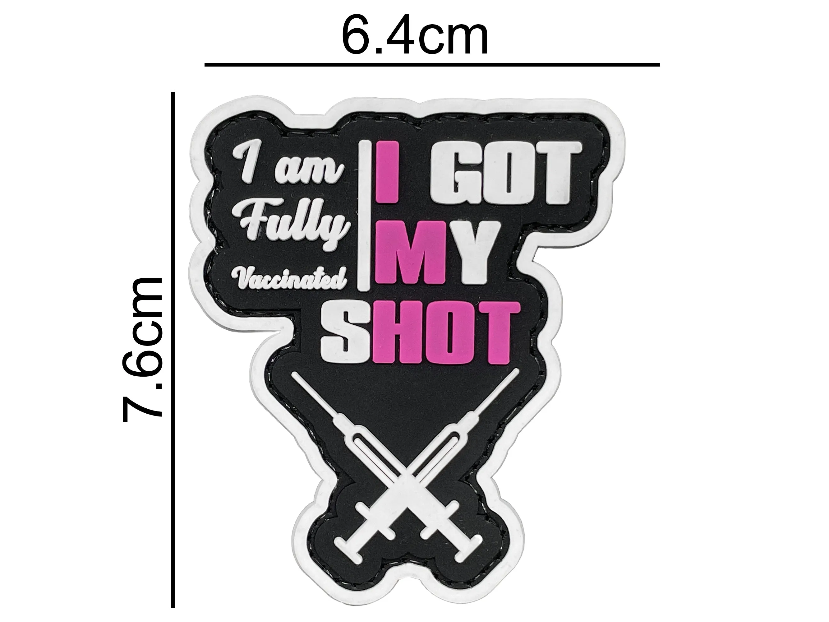 I Got My Shot Patch Pink/White