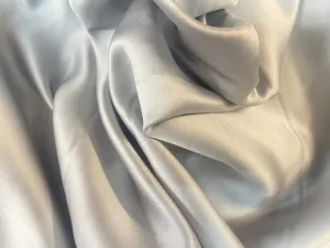 Italian Poly Sateen - Rhino Grey