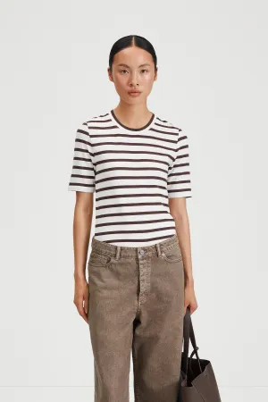 JERSEY TOP - CHAMBERS BROWN STRIPED