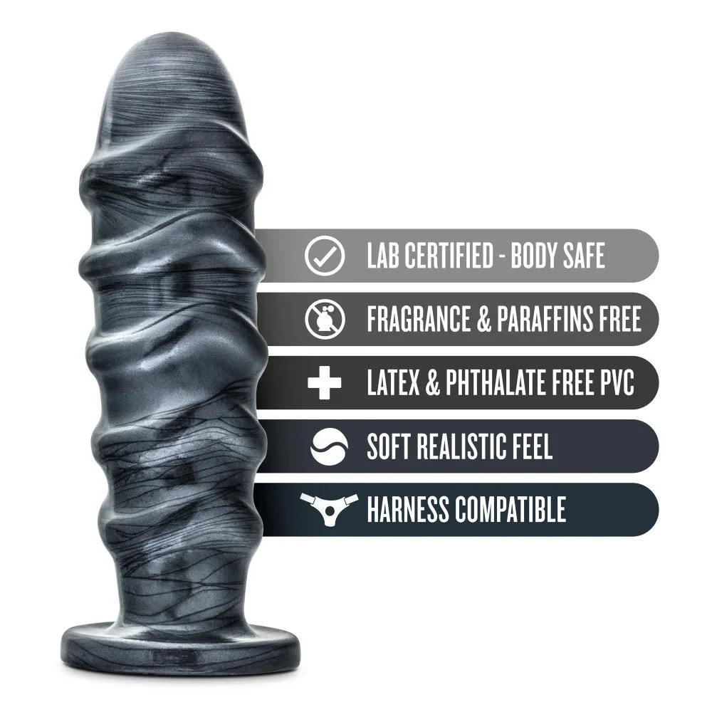 Jet By Blush® | Annihilator Carbon Metallic Black 11-Inch Anal Plug With Suction Cup Base