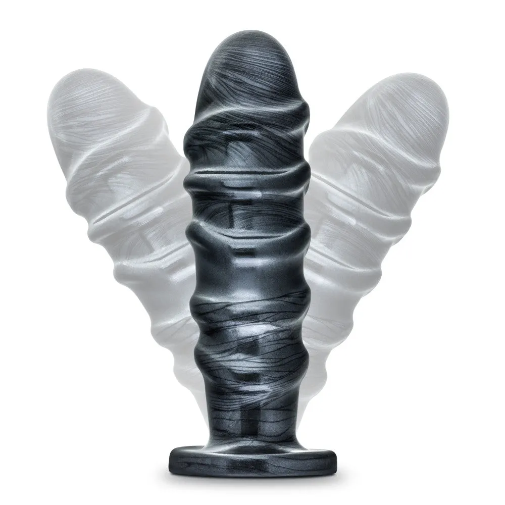 Jet By Blush® | Annihilator Carbon Metallic Black 11-Inch Anal Plug With Suction Cup Base