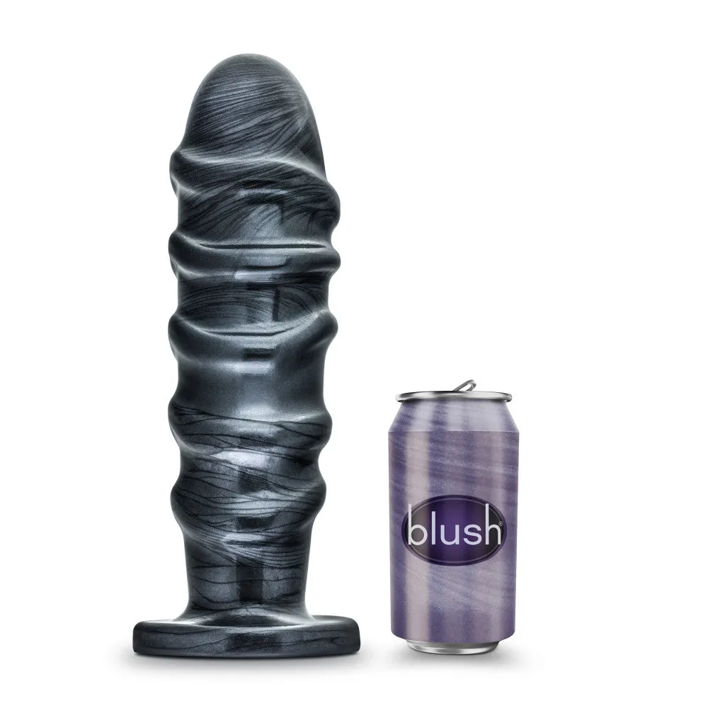 Jet By Blush® | Annihilator Carbon Metallic Black 11-Inch Anal Plug With Suction Cup Base