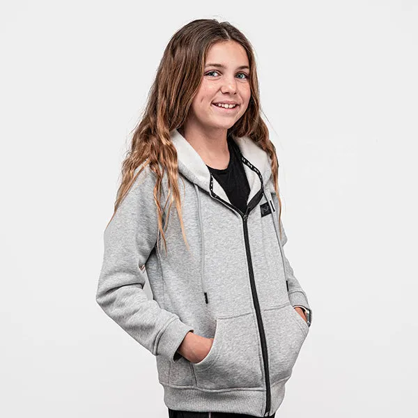 Kids Full Zip Hoodie | Light Heather Grey